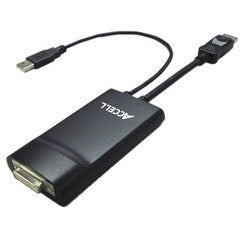 Accell DisplayPort or Mini DisplayPort to DVI-D Dual-Link Adapter with 3D Support