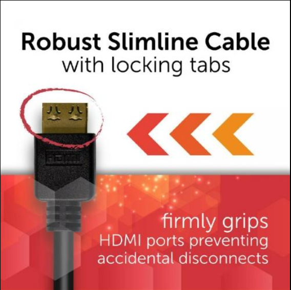 1.5m Flexi-Lock HDMI 2.0 18Gbps High Speed Ultra HD 4K Cable with Ethernet