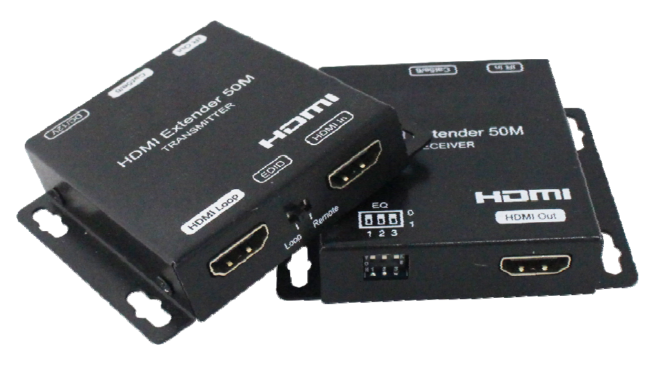 HDMI Extender over single Cat5e/6 cable up to 50M with HDMI loop out, support 1080p  ,3D Bi-directional Wide Band IR (38khz-56khz), POC