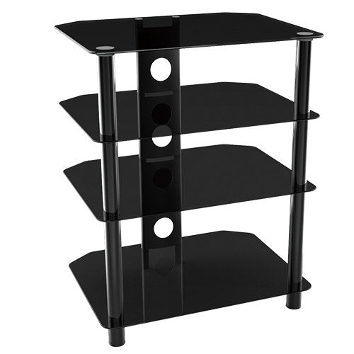 4 Shelf Glass AV Cabinet