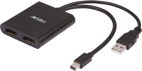 Accell Mini DisplayPort 1.2 to 2 DisplayPort Multi-Display MST Hub
