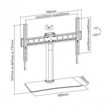 Load image into Gallery viewer, Tempered Glass TV Desk Stand for 32&quot;-55&quot; TV&#39;s