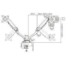 Load image into Gallery viewer, BRATECK 13-27&quot; Counter Balance Dual LCD Desk Mount