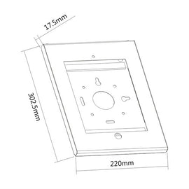Universal iPad 2/3/4/Air Anti-theft Wall Mount